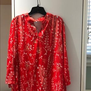 Nlife women’s bohemian 3/4 sleeve neck floral